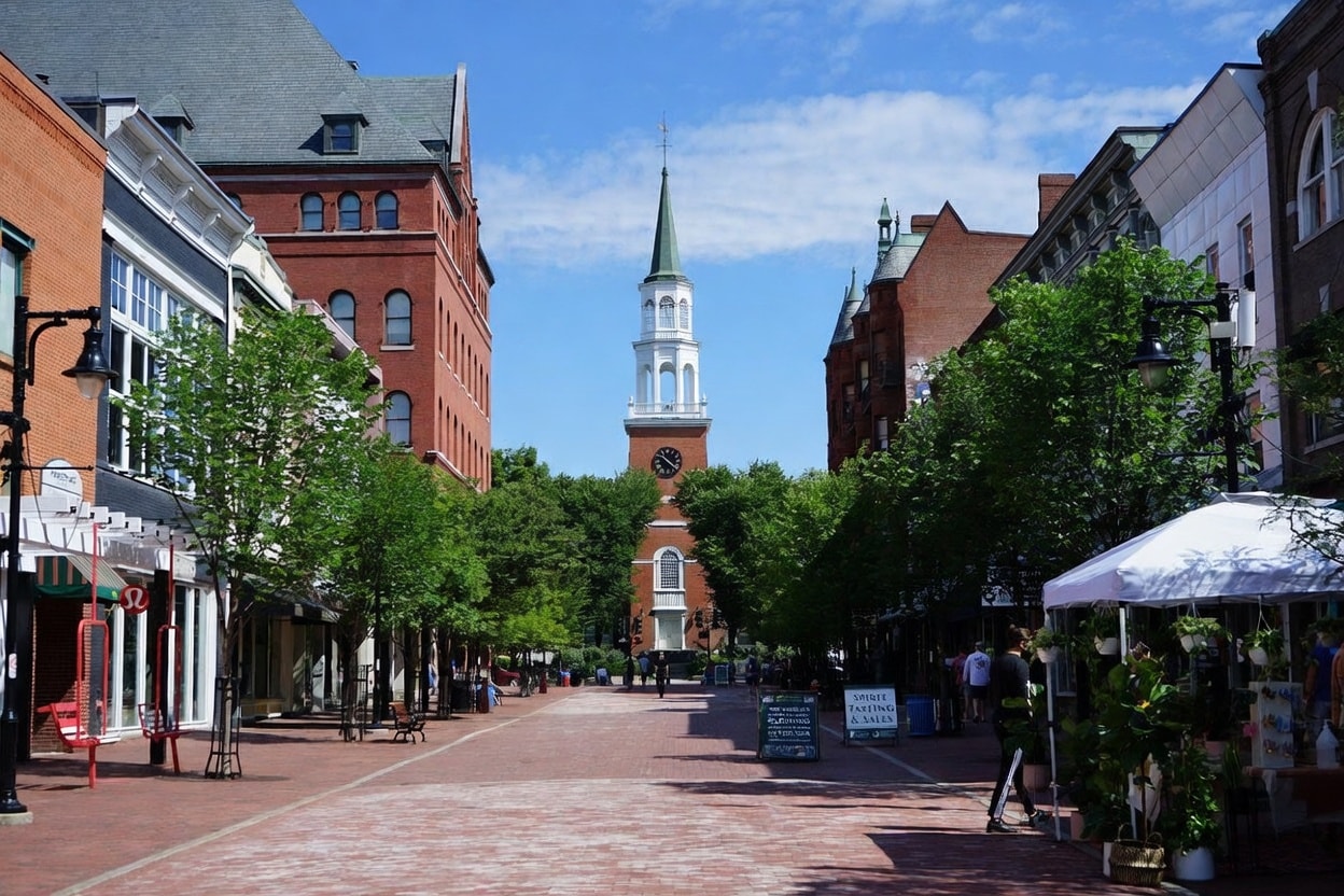 Church Street Marketplace in downtown Burlington, VT